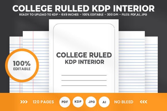 College Ruled Lined Journal KDP Interior: A Versatile Tool for Low-Content Publishing