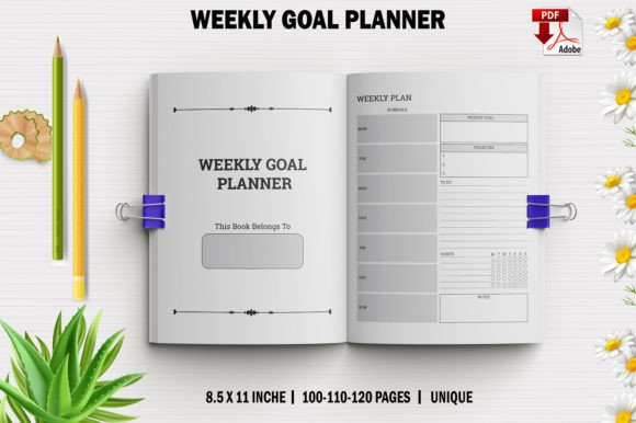 Editable Weekly Goal Planner for KDP: A Tool for Enhanced Productivity and Organization