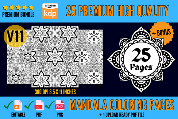 Explore the Creative Potential of Mandala Coloring Pages for KDP V11