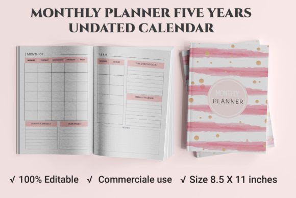 Five Years Undated Agenda Planner: Your Ultimate Tool for Organizing and Planning