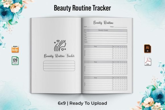 Maximize Your Beauty Routine with the Beauty Routine Tracker KDP Interior V-2