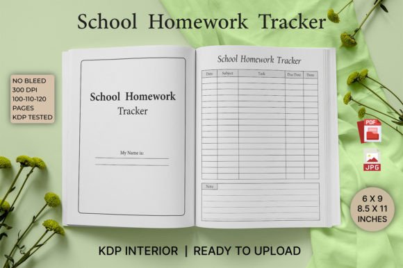 Maximizing Productivity with School Homework Tracker for KDP Interior