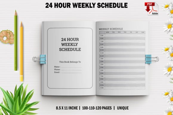 Optimizing Your Time with the Editable 24 Hour Weekly Schedule for KDP