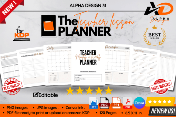 Teacher Lesson Planner 2022-2023: A Comprehensive Guide for KDP Publishers